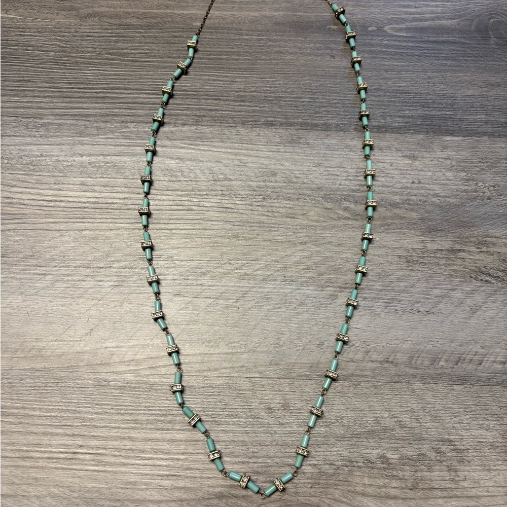J. Crew Turquoise Long Beaded Necklace